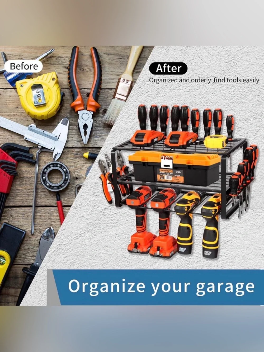 Tool Organizer, Garage Tool Organizers and Storage, 3 Layers